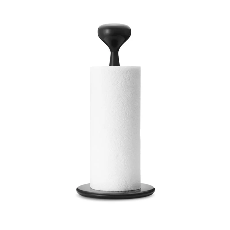 Georg Jensen Alfredo køkkenrulleholder sortlakeret chromed