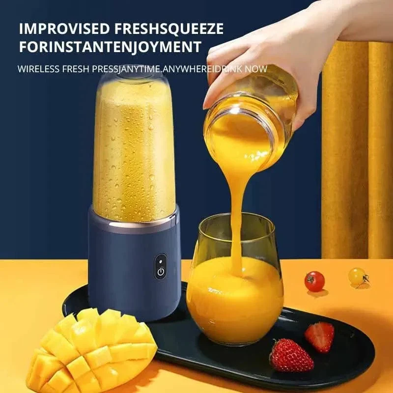 Bærbar elektrisk multifunktionsjuicer 300ML - blå/lyserød Pink