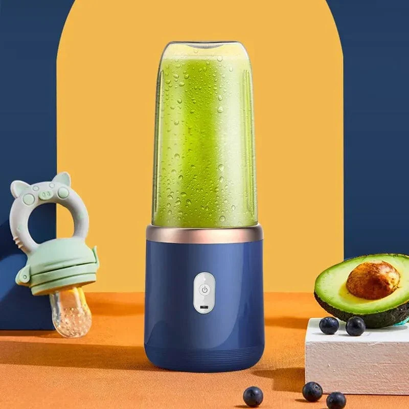 Bærbar elektrisk multifunktionsjuicer 300ML - blå/lyserød Pink