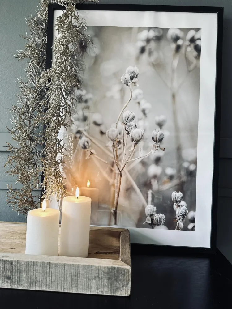 Guirlande med glimmer - 150cm champagne