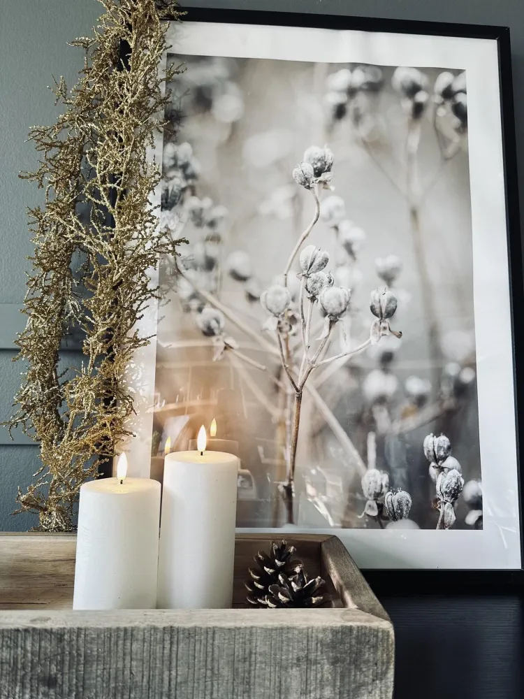 Guirlande med glimmer - 150cm Gold