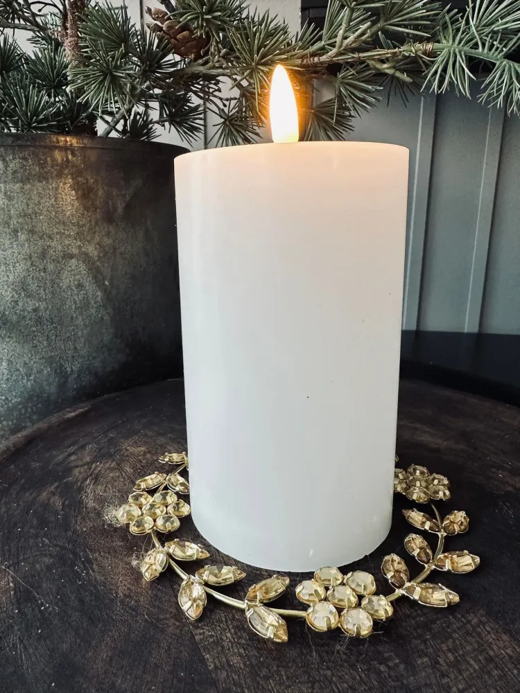 Krans m. sten Guld mix 13cm