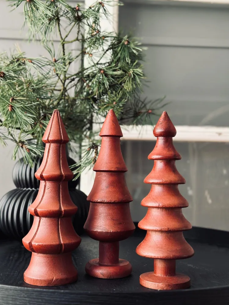 Juletræ Wood Walnut mix 24cm