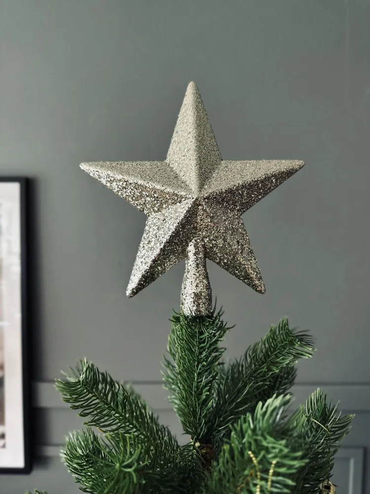 Julestjerne til juletræ - Champagne