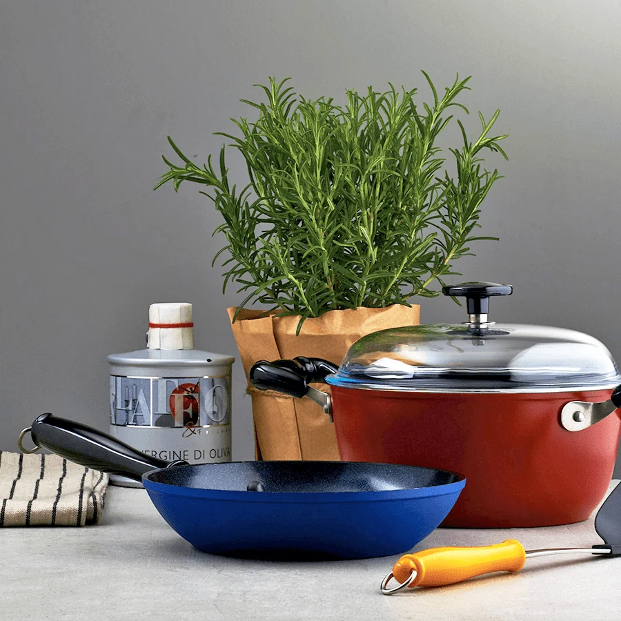 BAKELIT HÅNDTAG NON-STICK FRYPANNE GRØN SAMBONET