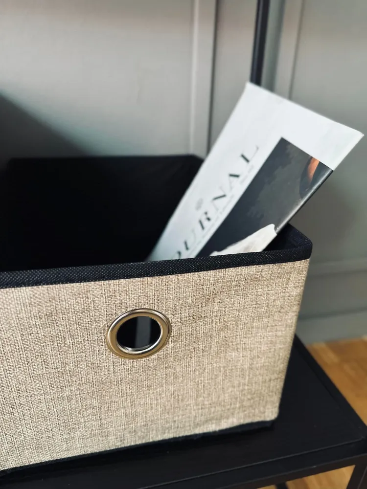 Kasse foldbar - Beige Stor