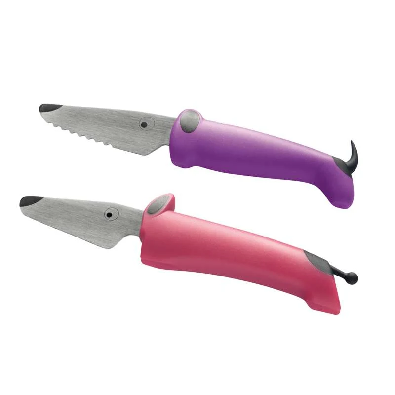Gelé Rulle Kinderkitchen Børnekokkeknive 2 stk. (Pink/Lilla)