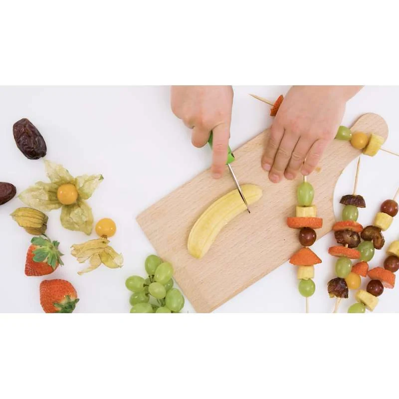 Kinderkitchen Børnekokkeknive 2 stk. (Grøn/Blå)