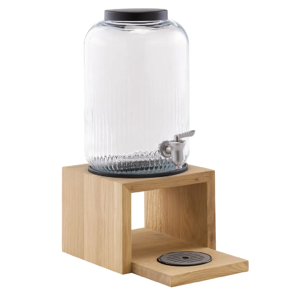 Drikkevaredispenser - VALO - 2-delt sæt - glasbeholder med hane - 7 Liter - inkl. stativ