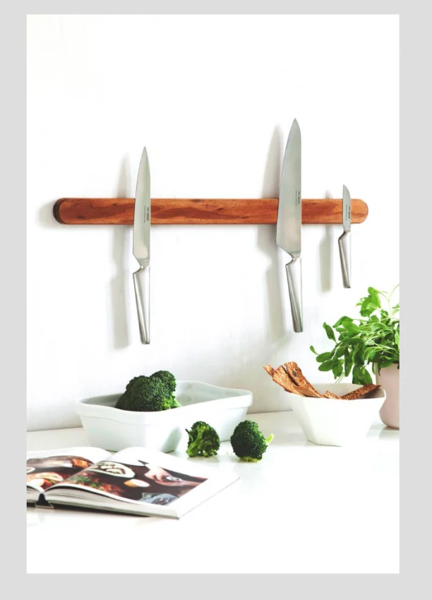 Magnetisk knivholder - Valnødetræ 59cm