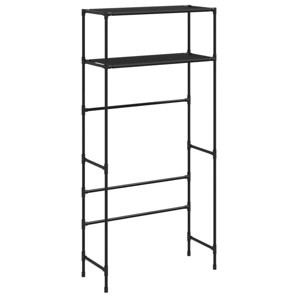 Opbevaringsstativ Med 2 Hylder 69X28X143 Cm Jern Graa