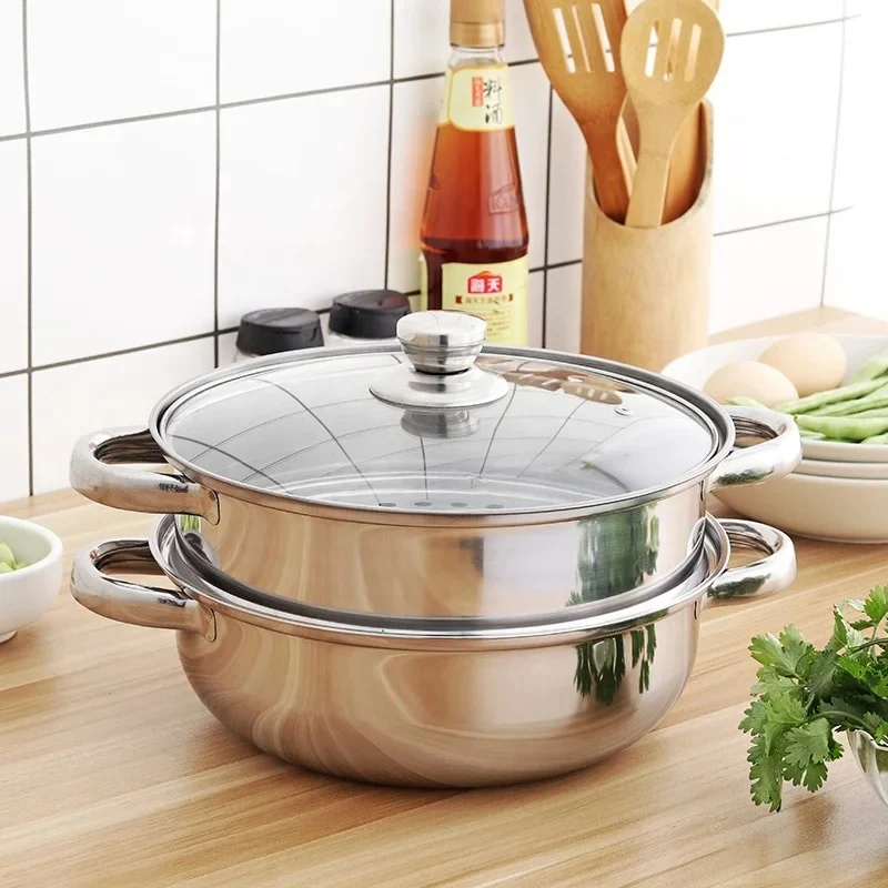 3-Lags Dampkoger - Rustfrit Stål Dampgryde