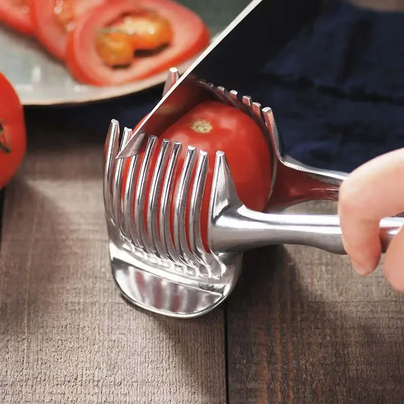 SliceEase Frugt- og Grøntsagsskærer i Rustfrit Stål