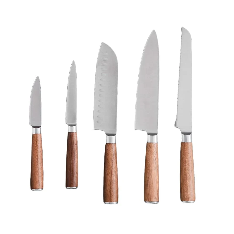 Hâws Santo Chef knivsæt valnød 5 stk.