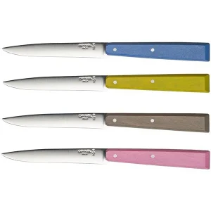 Sæt med fire skarpe bordknive no 125 i rustfrit metal og avnbøg fra Opinel, Countryside Spirit
