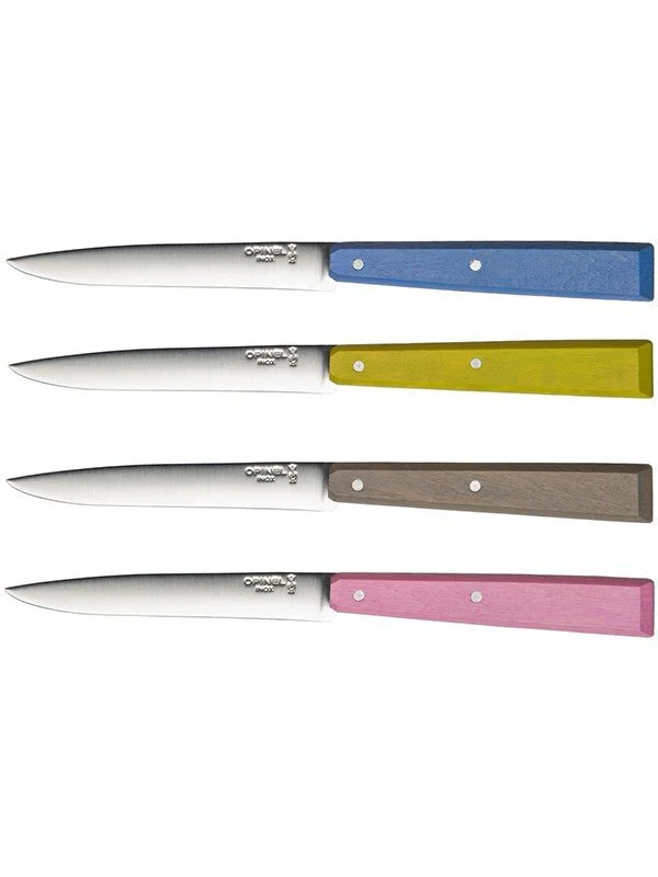 Sæt med fire skarpe bordknive no 125 i rustfrit metal og avnbøg fra Opinel, Countryside Spirit