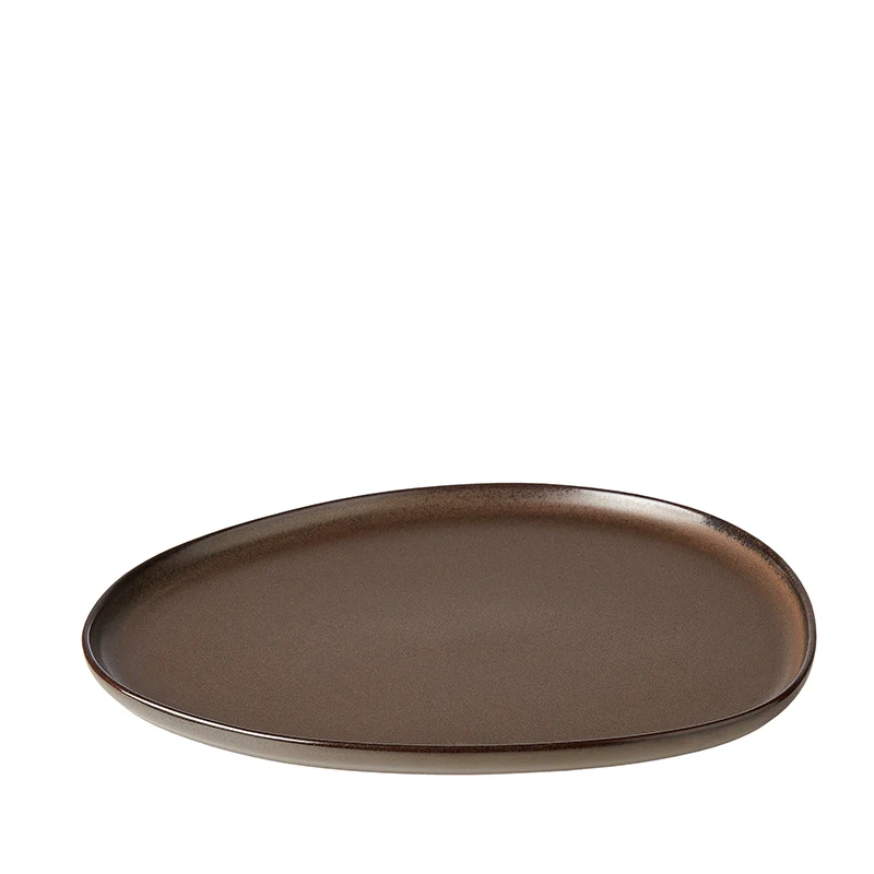 Aida Raw Eco-friendly Middagstallerken - Metallic Brown - 29x25 cm