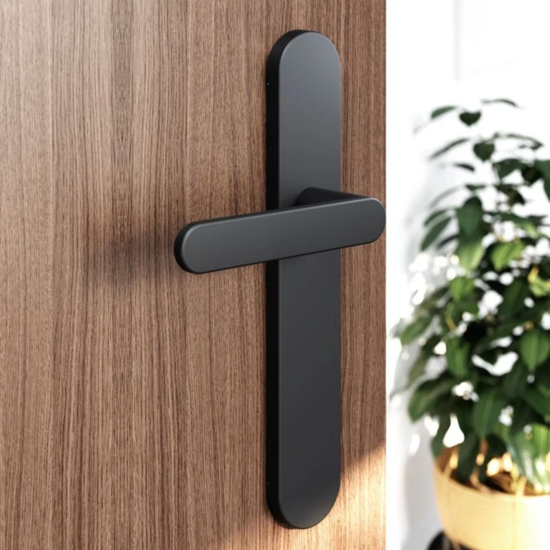 GoodHome Minimal dørhåndtag med midnight mat skilt