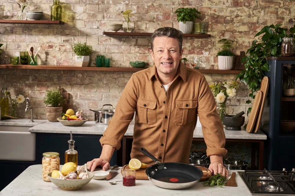 Jamie Oliver Quick & Easy Stainless steel keramisk sauterpande 24 cm med låg