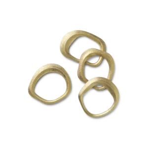 Flow Napkin Rings - Set 4 - Warm alloy