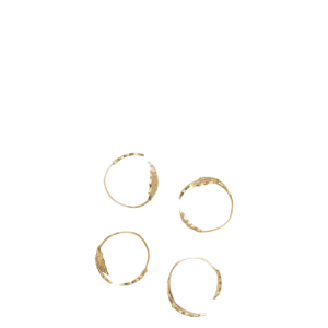 Holly Leaf Napkin Rings - Set 4 - Warm alloy