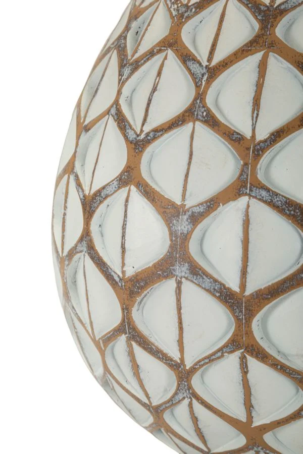 Bord i alabast af polyresin, jern og stof – 35x52 cm