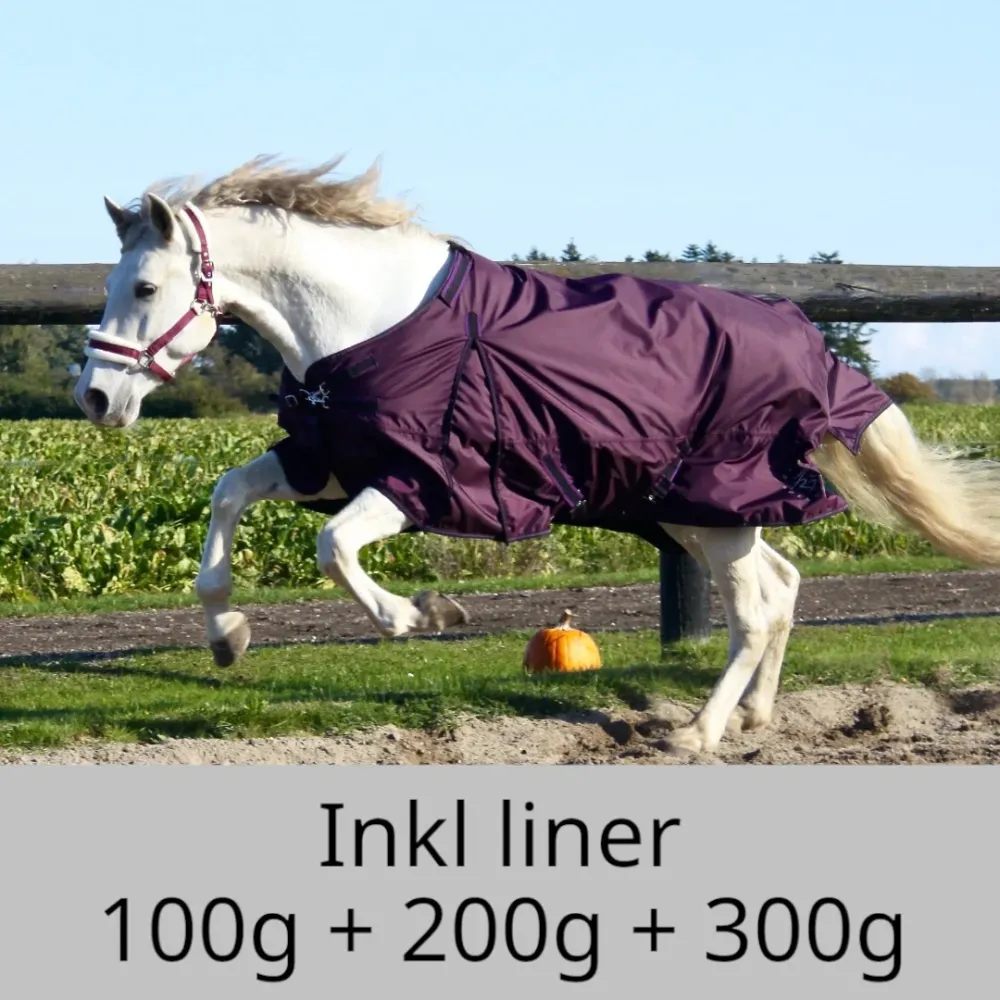 RD EquiComfort V Turnout dækken inklusiv 2. sortering liner 100g + 200g +300g 105