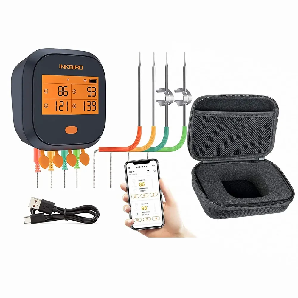 WiFi Grill Thermometer IBBQ-4T Portable Case INKBIRD