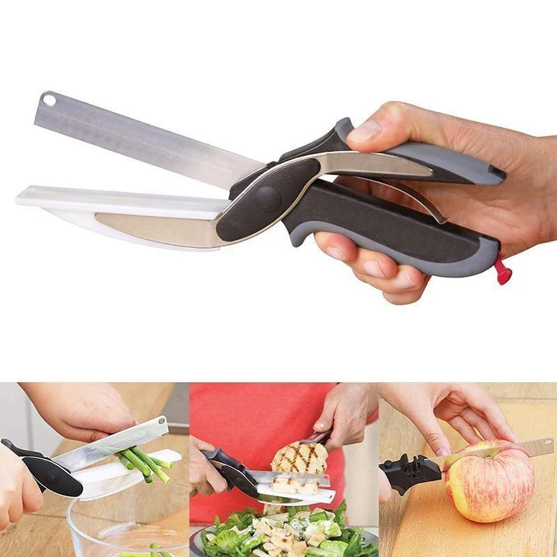 Multi-Function Kitchen Scissors | 3--1 Smart Cutting Board Design