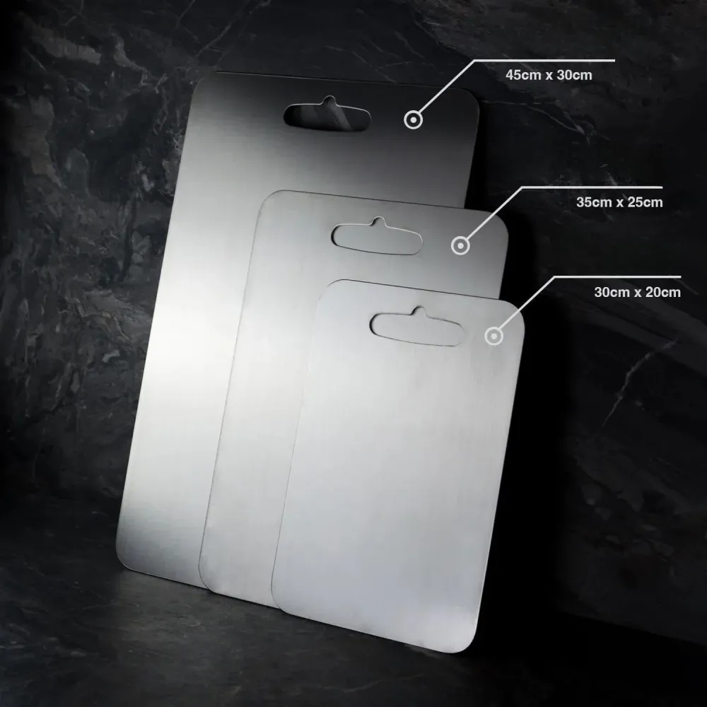 Premium Titanium Cutting Board | Antibacterial Multi-Size Set S