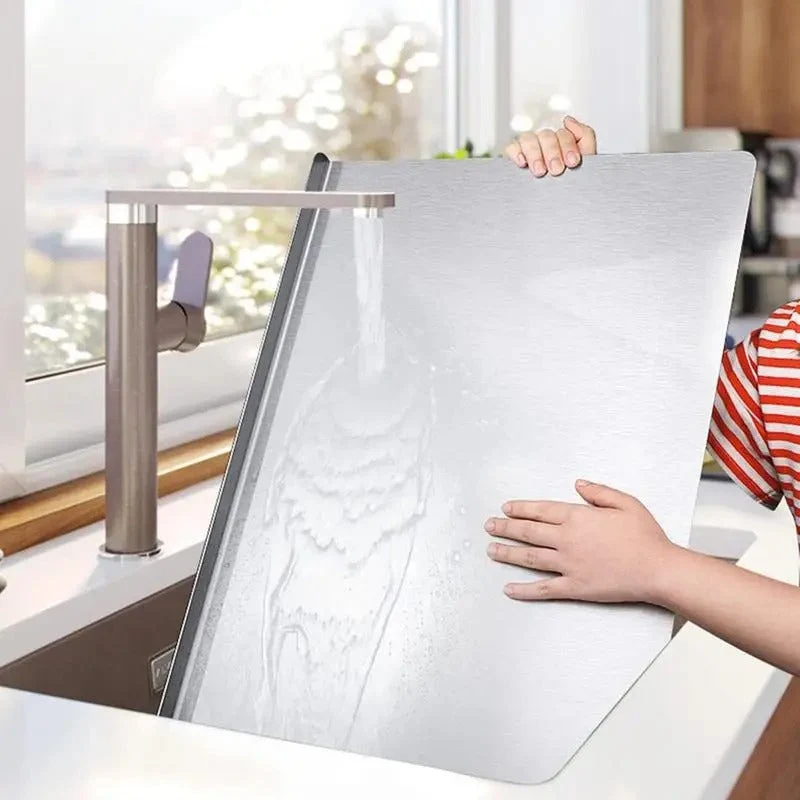 Stainless Steel Cutting Board | Durable Kitchen Surface Raised Edge 40x30cm
