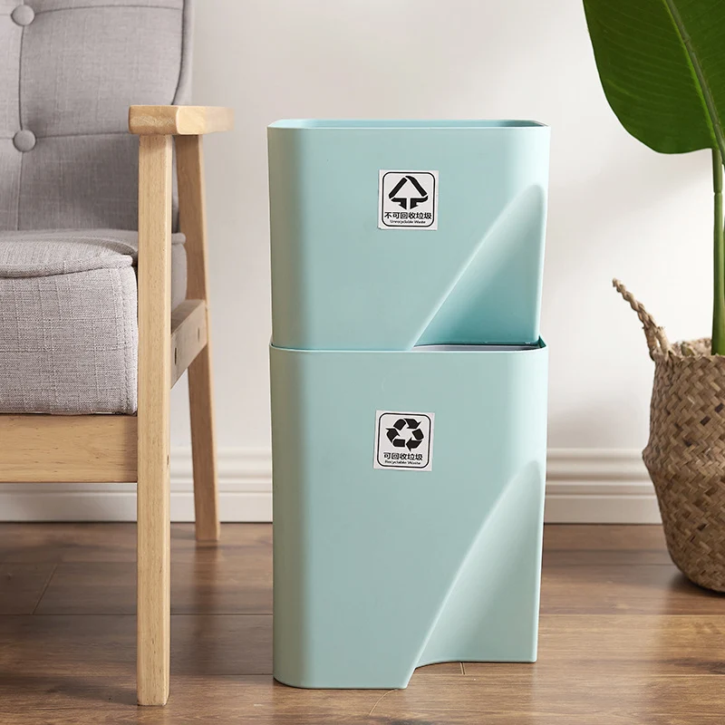 Stacked Kitchen Recycling Trash Bin BPA-Free L