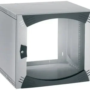 Actassi 19'' Væg Rack med Glasdør, BDH: 600x400x646 12HE, Lysegrå