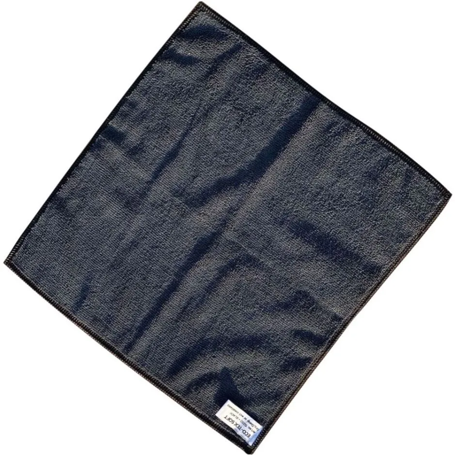 Rengøringsklud, EcoTex Soft, 32x32cm, sort, mikrofiber - 10 stk