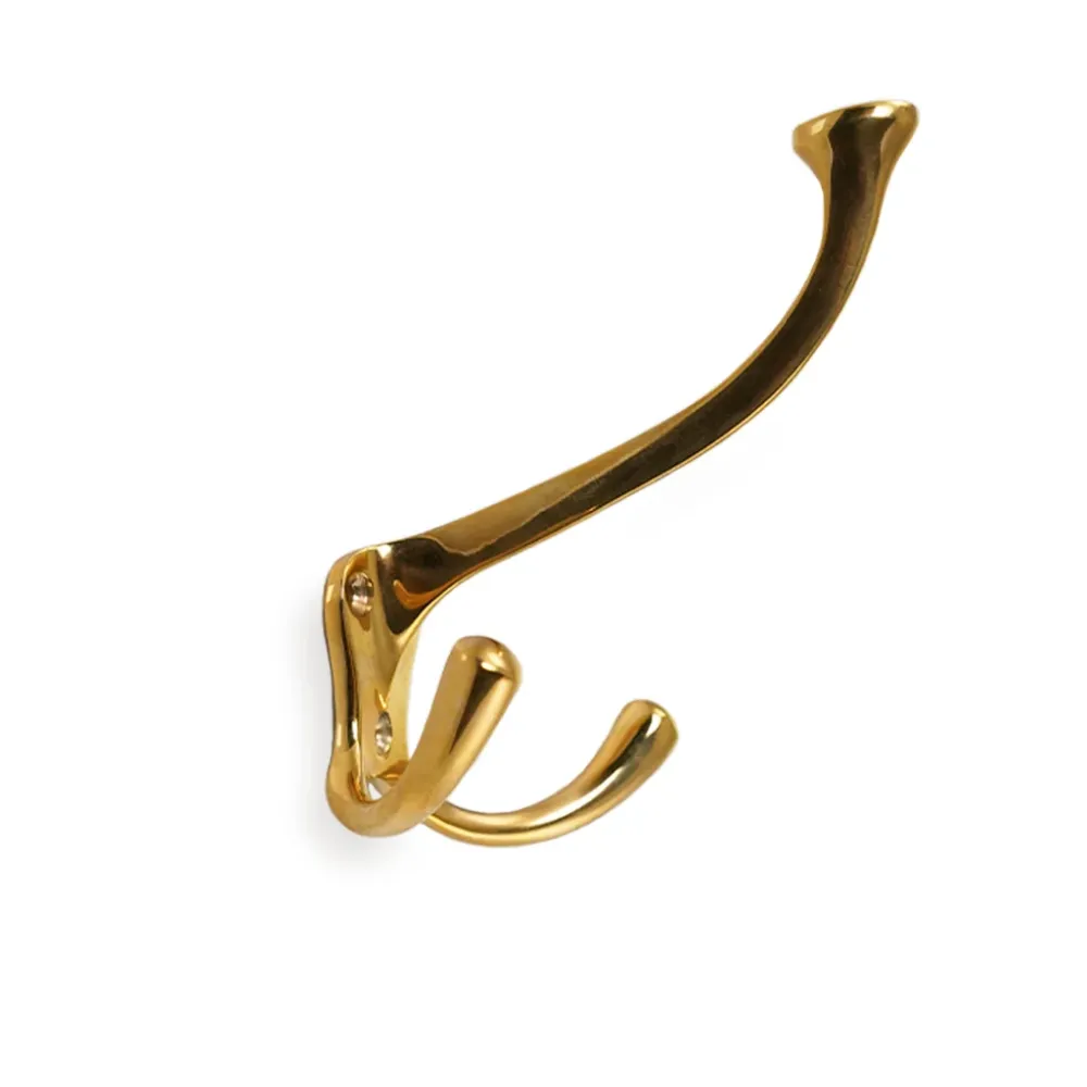 Kungsholmen • Hattekrog dobbelt, blank messing m/lak 111 mm