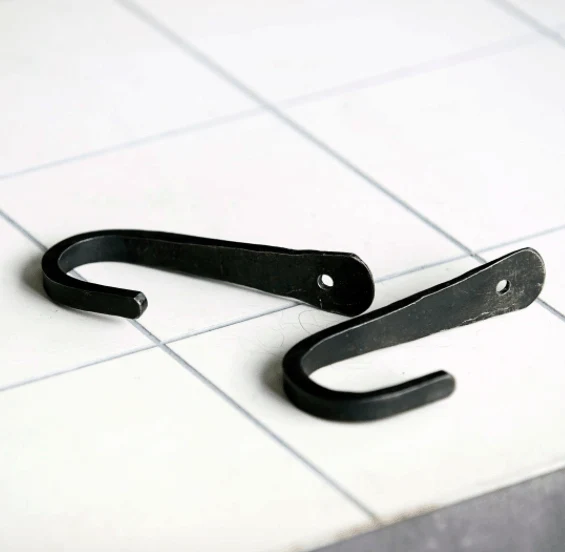 Stor Rustik knag - Sort jern - industrielt design