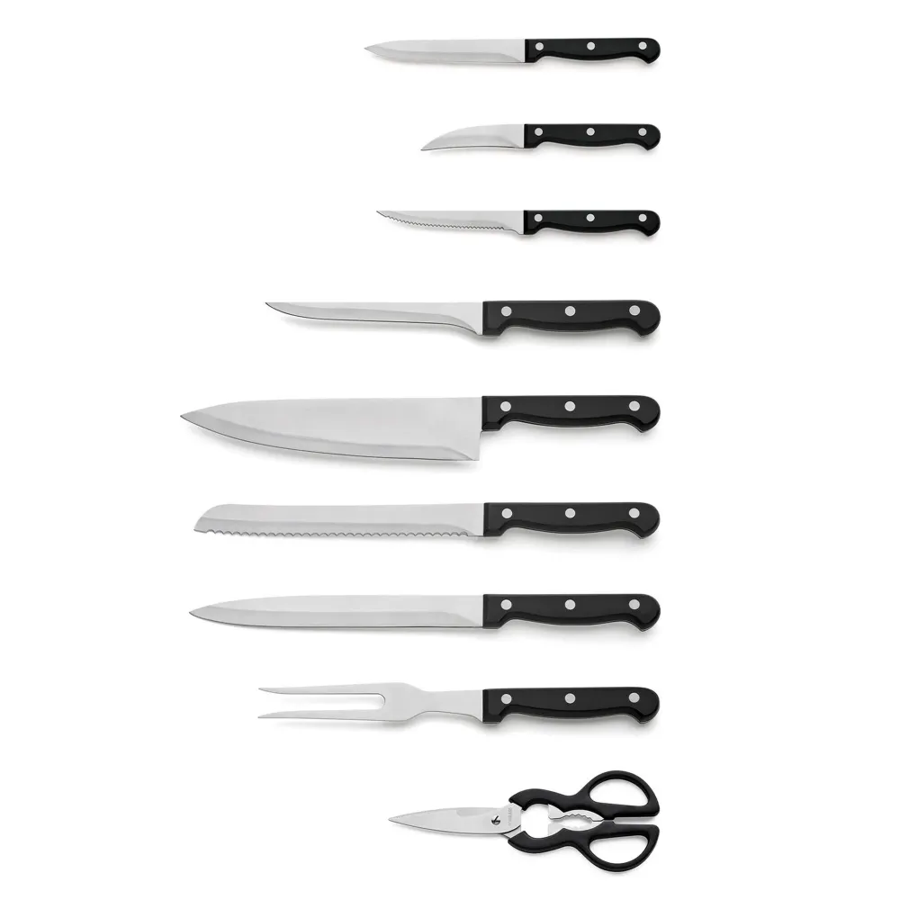 Richardson Sheffield - Knivblok Timeless - med 9 knive og køkkensakse