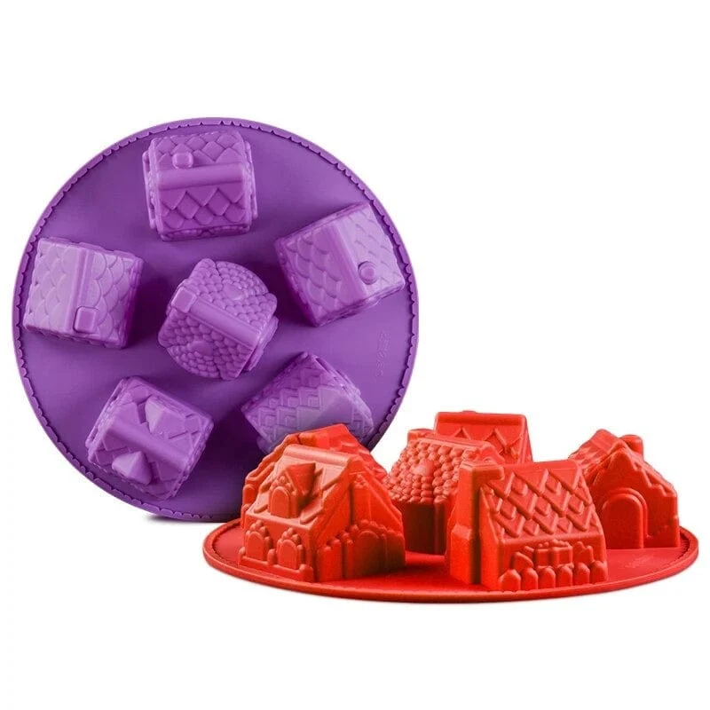 3D-julehytteform i silikone