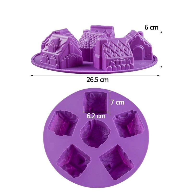 3D-julehytteform i silikone
