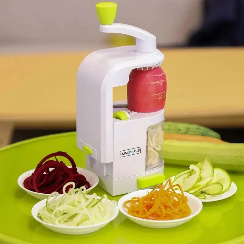 4-i-1 grøntsagsspiralizer med sugekop - Zucchini-skærer