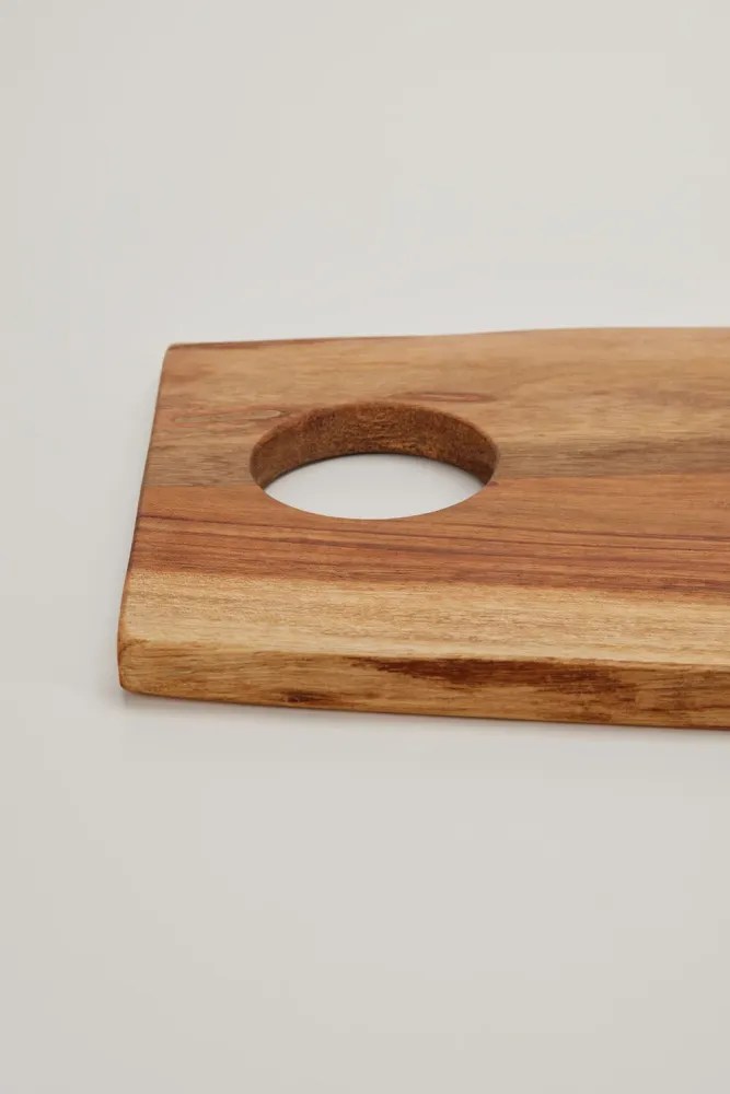 Aflangt skærebræt, acacia - 17x55 cm.