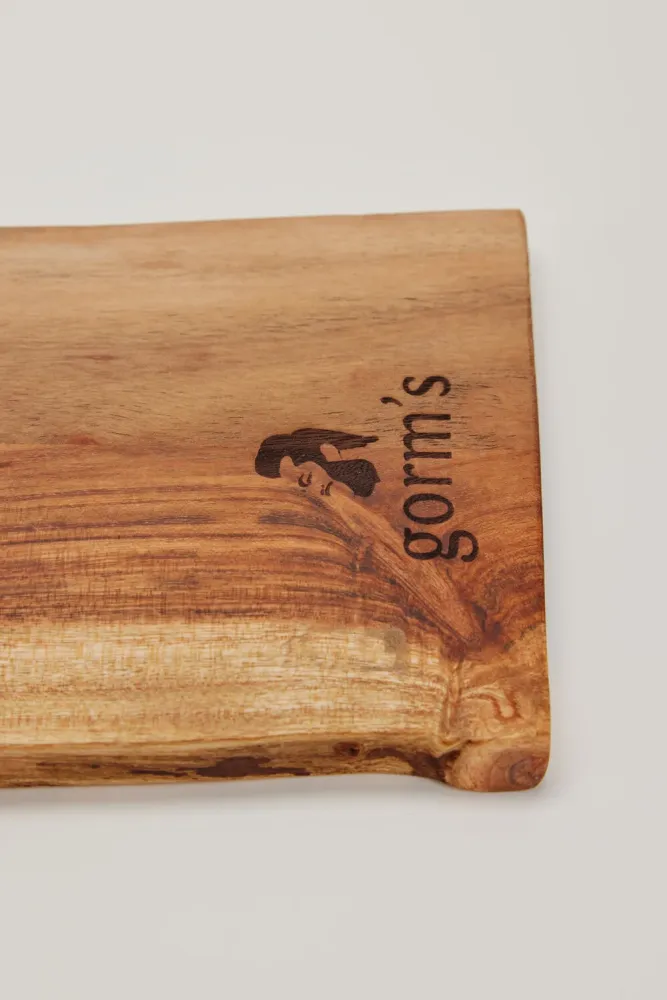 Aflangt skærebræt, acacia - 17x55 cm.