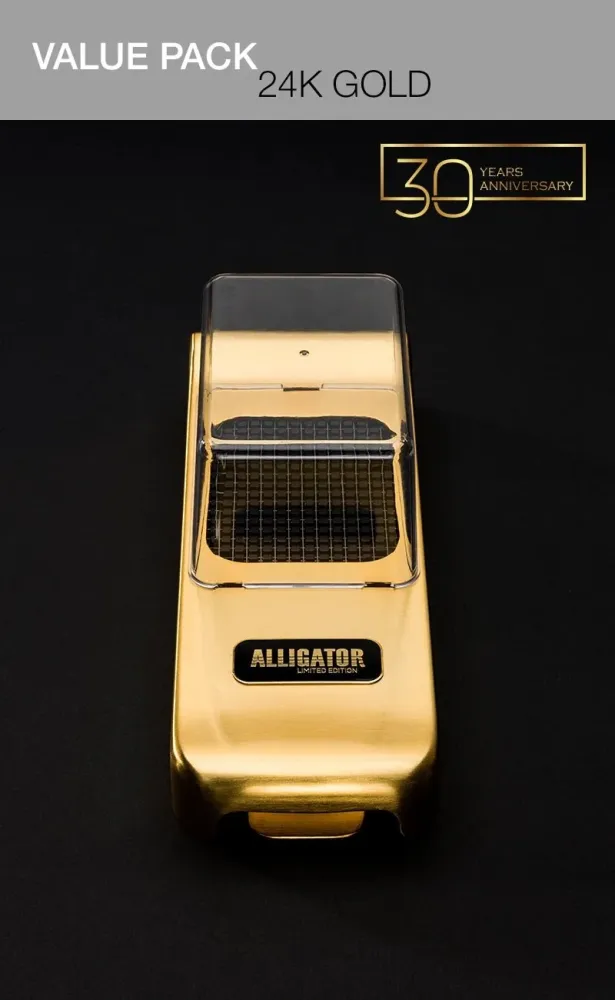 Alligator Chopper 24K Guld 30-års jubilæumsudgave Kun til fremvisning Ikke til daglig brug 3x3 6x6 12x12 mm pakke overrask...