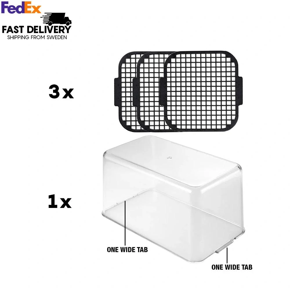 Transparent Opsamler til 3094 Alligator Hakker Rustfrit Stål BPA-fri Tritan Plast 1100 Ml Alligator Of Sweden
