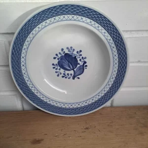Alumenia. Blå Tranquebar, Dyb tallerken 23 cm. 1. sort. #11/947