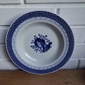 Aluminia. Blå tranquebar, Dyb tallerken 23 cm. #947 2. sort.