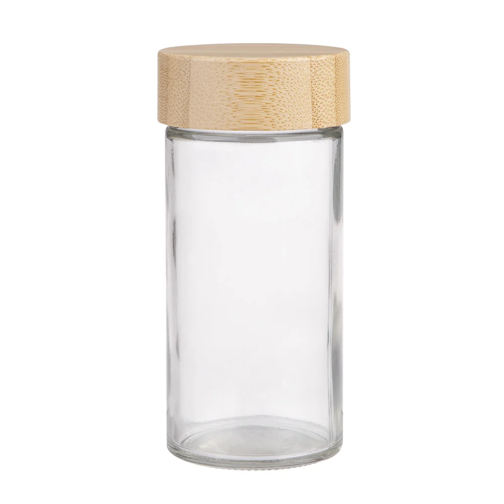 Appetito Round Glass Spice Jar med bambuslåg 85 ml