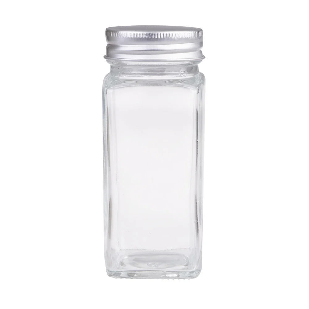 Appetito Square Glass Spice Jar med metallåg 115 ml