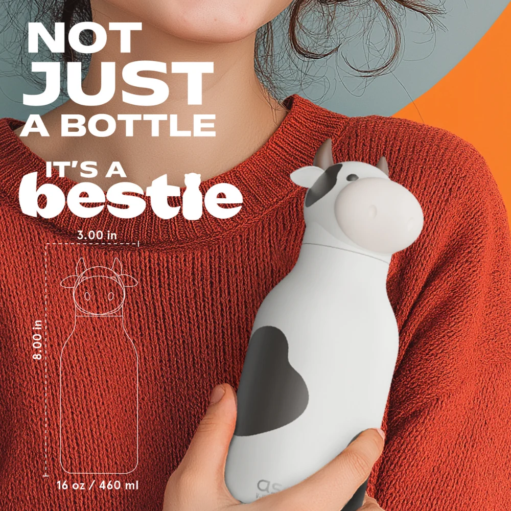 Asobu Termoflaske med sugerør Bestie - Ko 460 ml