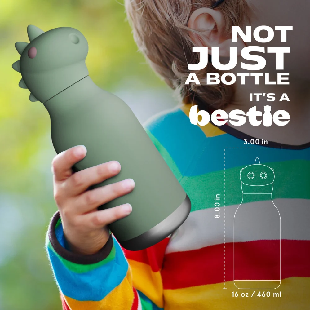 Asobu Termoflaske med sugerør Bestie - Dinosaur 460 ml
